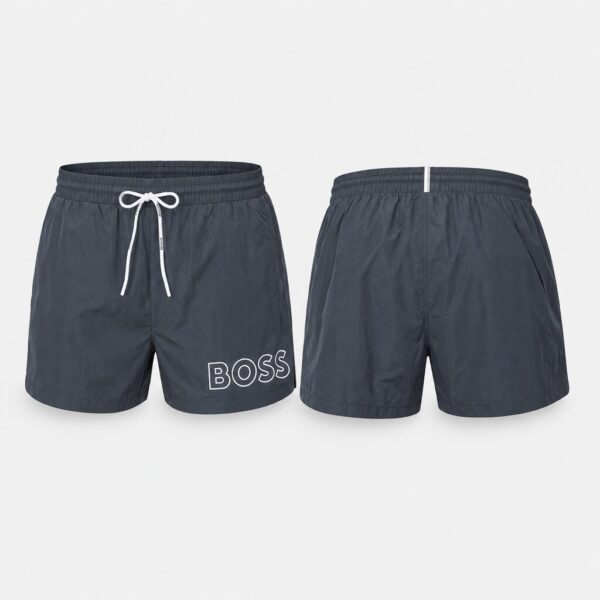 (M) Calções de Banho Boss com Cordão - Preto