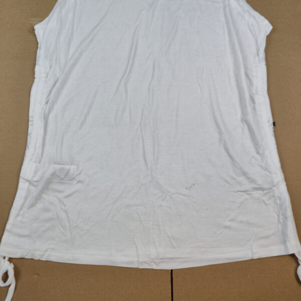 (L) Top Desigual Sem Mangas com Detalhe Floral - Branco
