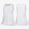 (L) Top Desigual Sem Mangas com Detalhe Floral - Branco