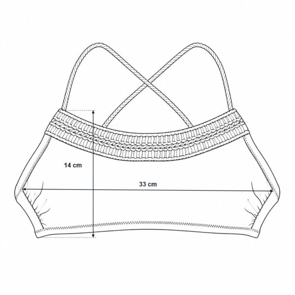 (S) Top Macramé Iris Lilly com Alças Cruzadas - Verde