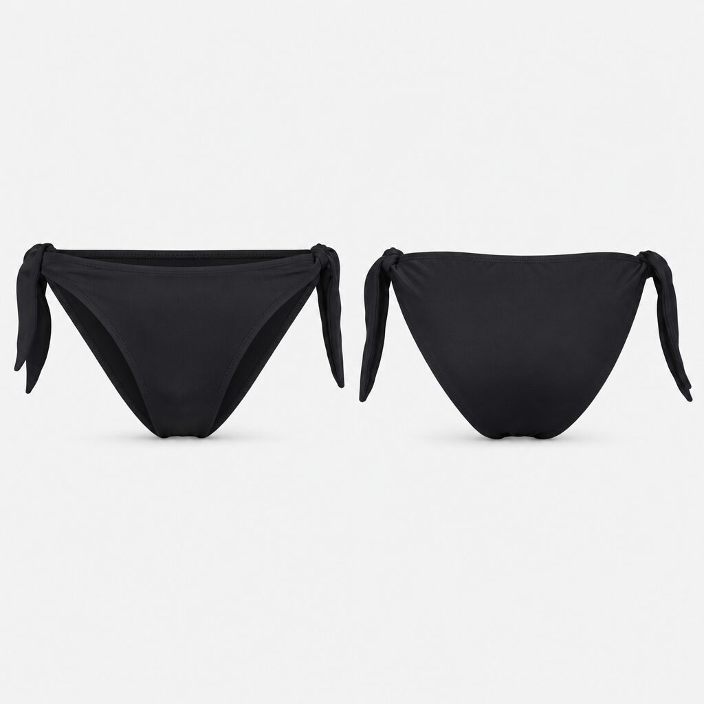 (S) Cueca de Biquíni Iris & Lilly com Laços Laterais - Preto