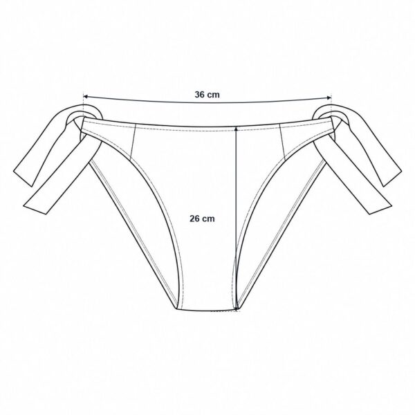 E126X3907_measured_1784133188438 (L) Cueca Esprit Riscas com Laços Laterais - Azul e Branco