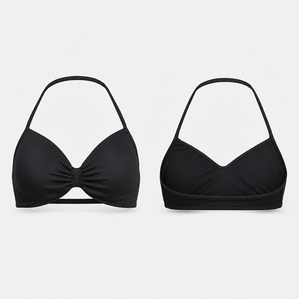 (XS) Top de Alças com Detalhe Frontal - Preto