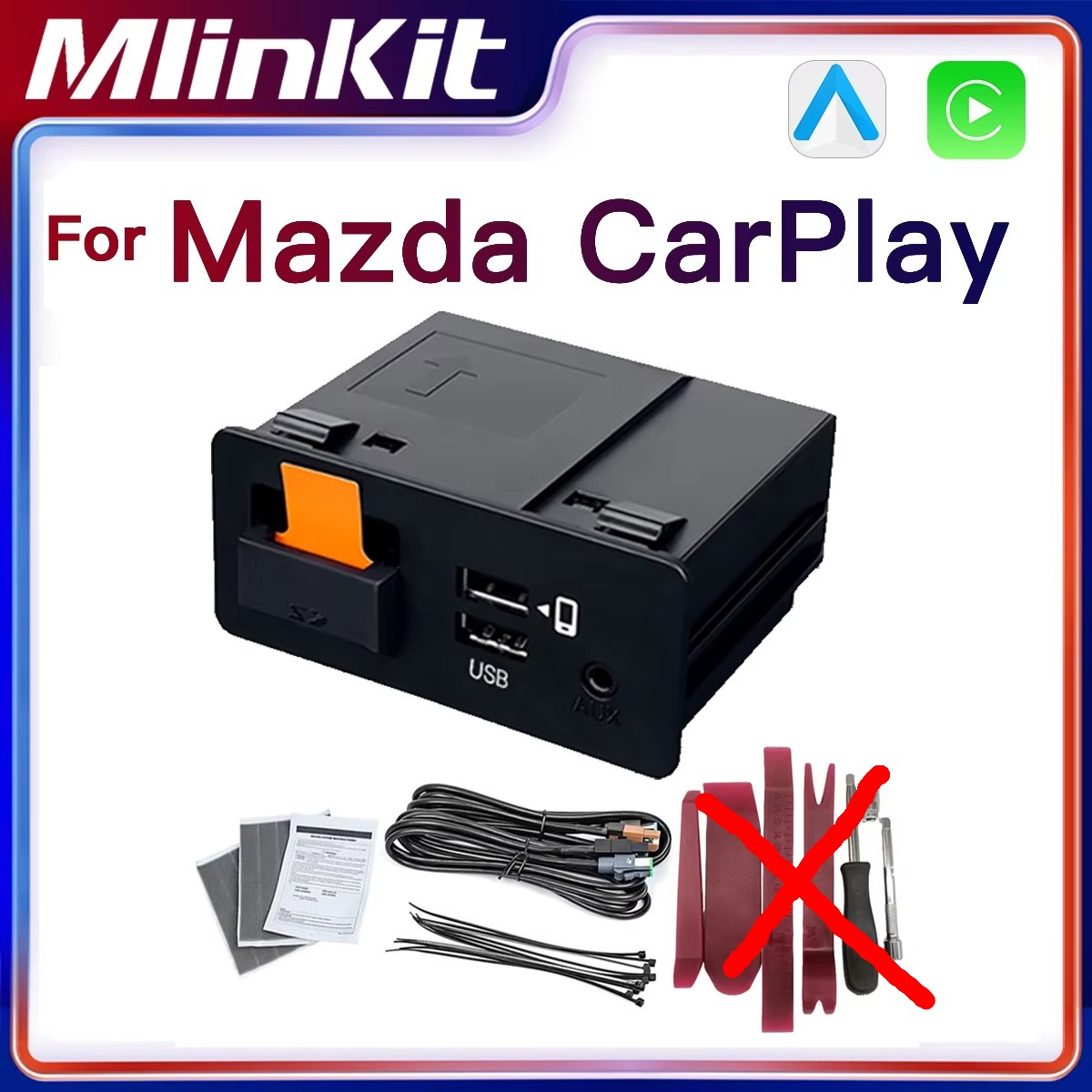 Hub Adaptador CarPlay e Android Auto Mazda Retrofit Kit TK78-66-9U0C