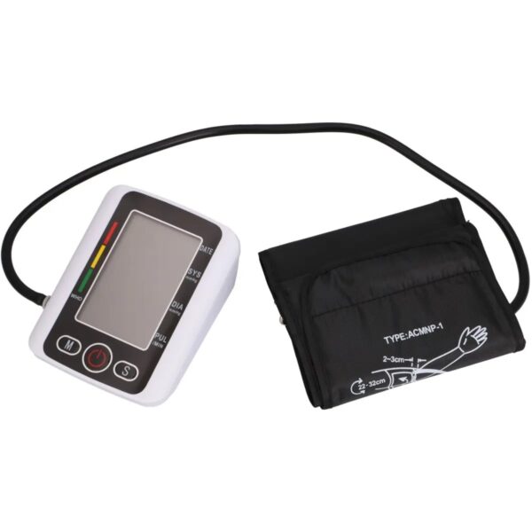 Medidor de Tensão Arterial de Braço Digital LCD com Memória 99 Leituras - Branco