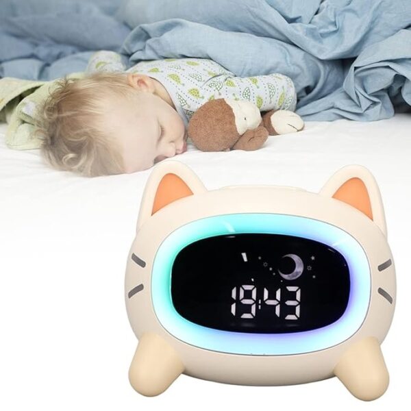 Despertador Infantil com Luz de Presença e Música ELBME Gato