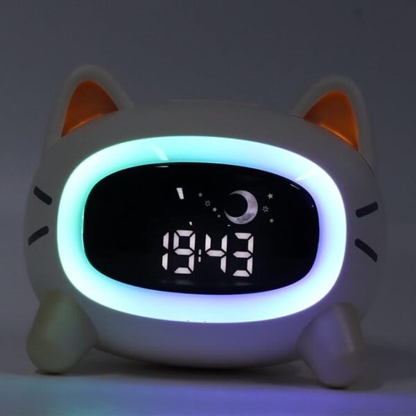 Despertador Infantil com Luz de Presença e Música ELBME Gato