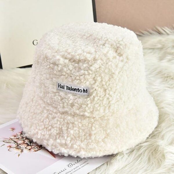 Chapéu de Pescador Soft & Warm em Peluche Térmico Suave - Branco