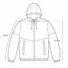 (L) Casaco com Capuz e Fecho Zip - Branco e Preto