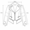 F126X4060_measured_1783607372686 (XS) Casaco Fashion Collection com Tachas e Fecho Zip - Preto
