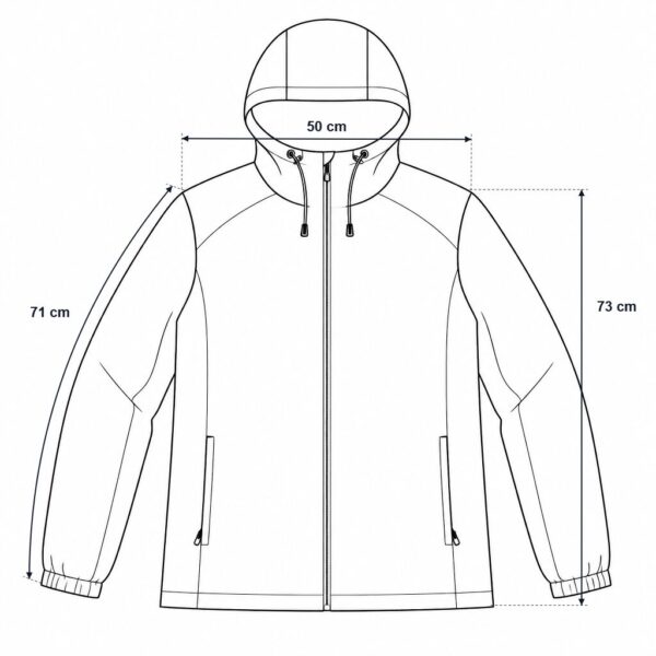 F126X4068_measured_1783526866222 (XL) Casaco com Capuz e Fecho Zip - Vermelho