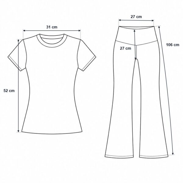 (S) Conjunto de T-shirt e Calças de Manga Curta - Roxo