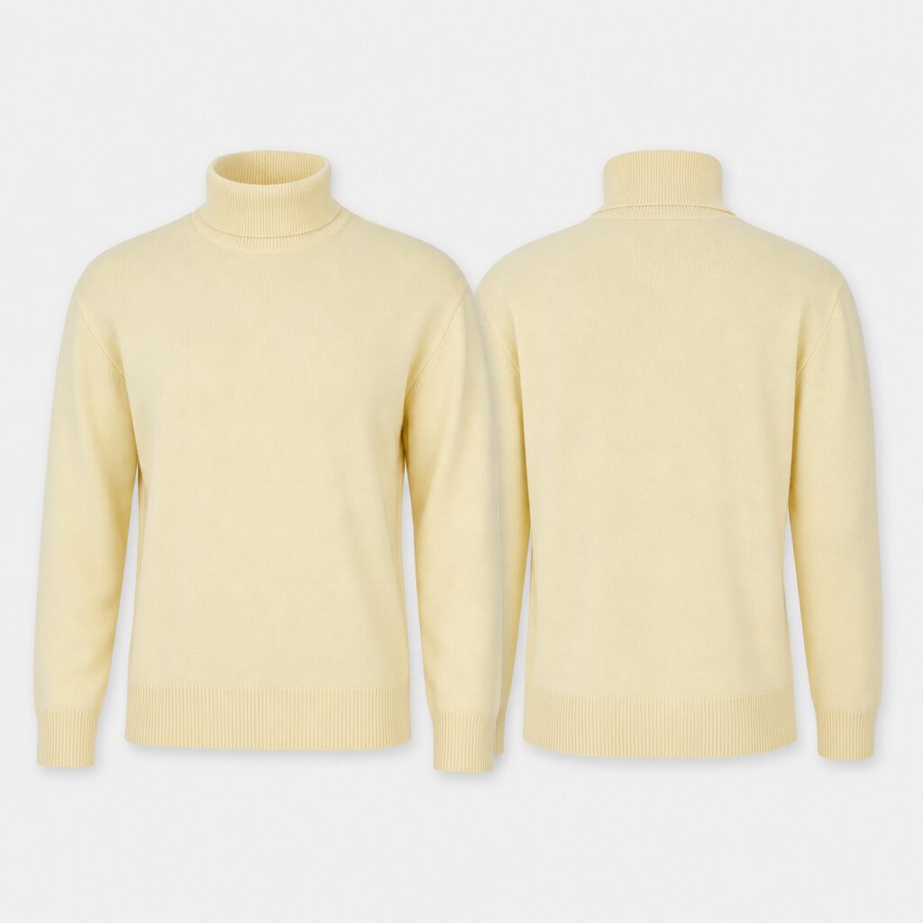 (S) Camisola de Gola Alta - Amarelo