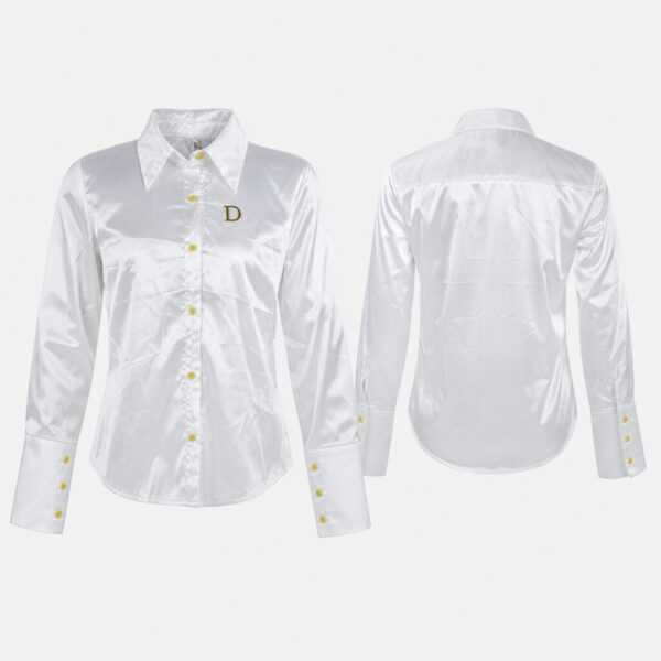 (S) Camisa New Studio em Tecido Acetinado com Botões - Branco