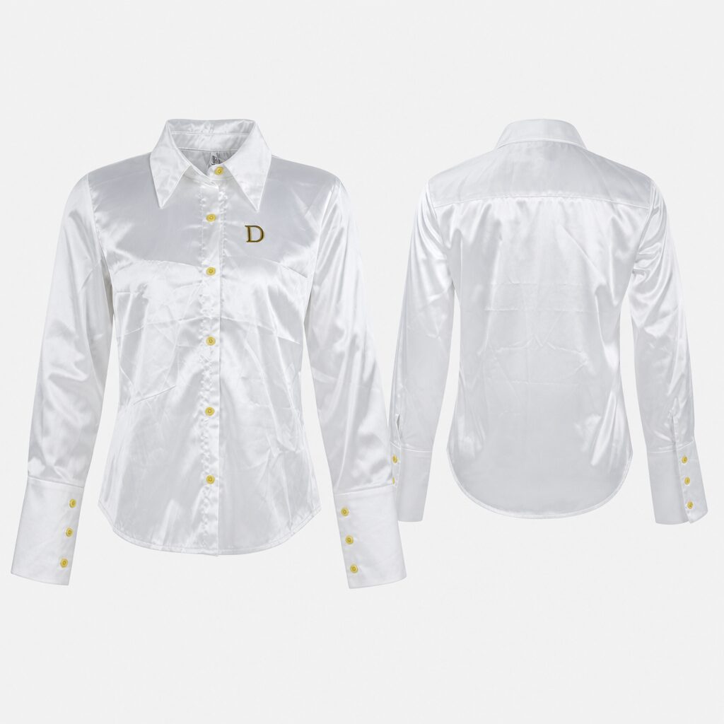 (S) Camisa New Studio em Tecido Acetinado com Botões - Branco