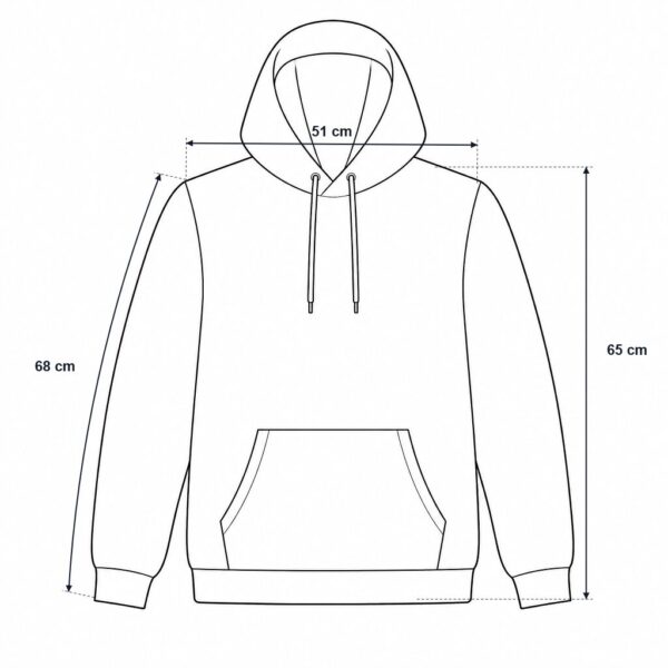 F126X4082_measured_1783696046790 (XL) Hoodie News com Capuz e Estampado Frontal - Azul Claro