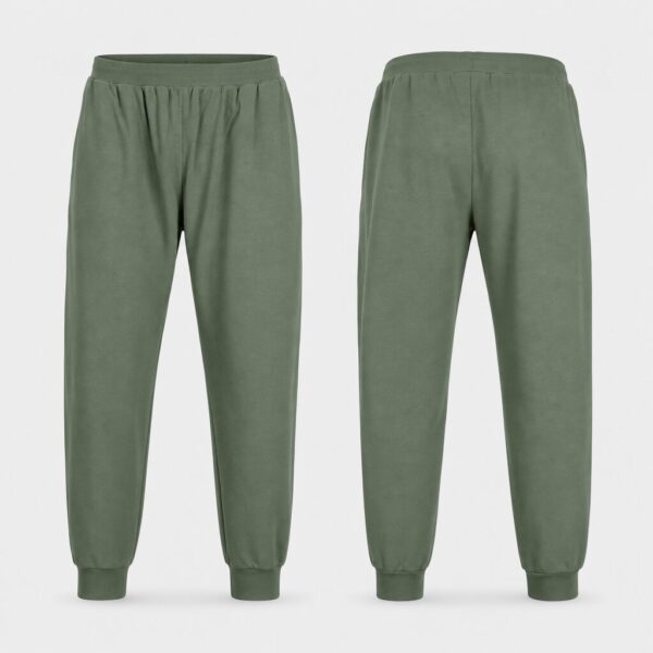 (M/30) Calças de Algodão com Punhos - Verde Militar