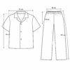 (XL) Conjunto Camisa e Calças de Manga Curta com Botões - Cinza Escuro