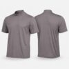 (M) Camisola de Manga Curta com Gola Alta - Castanho