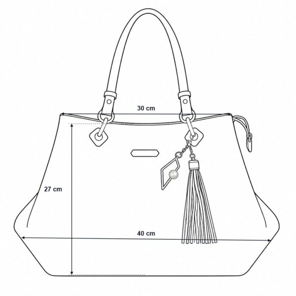 F126X4115_measured_1784113089078 Mala David Jones com Pendente - Preto