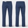 (46) Calças Chino Straight Fit com Bolsos - Azul