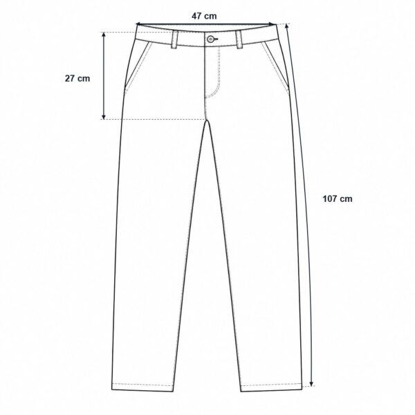 (46) Calças Chino Straight Fit com Bolsos - Azul