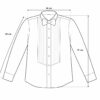 (M) Camisa de Gala com Laço e Pregas - Branco