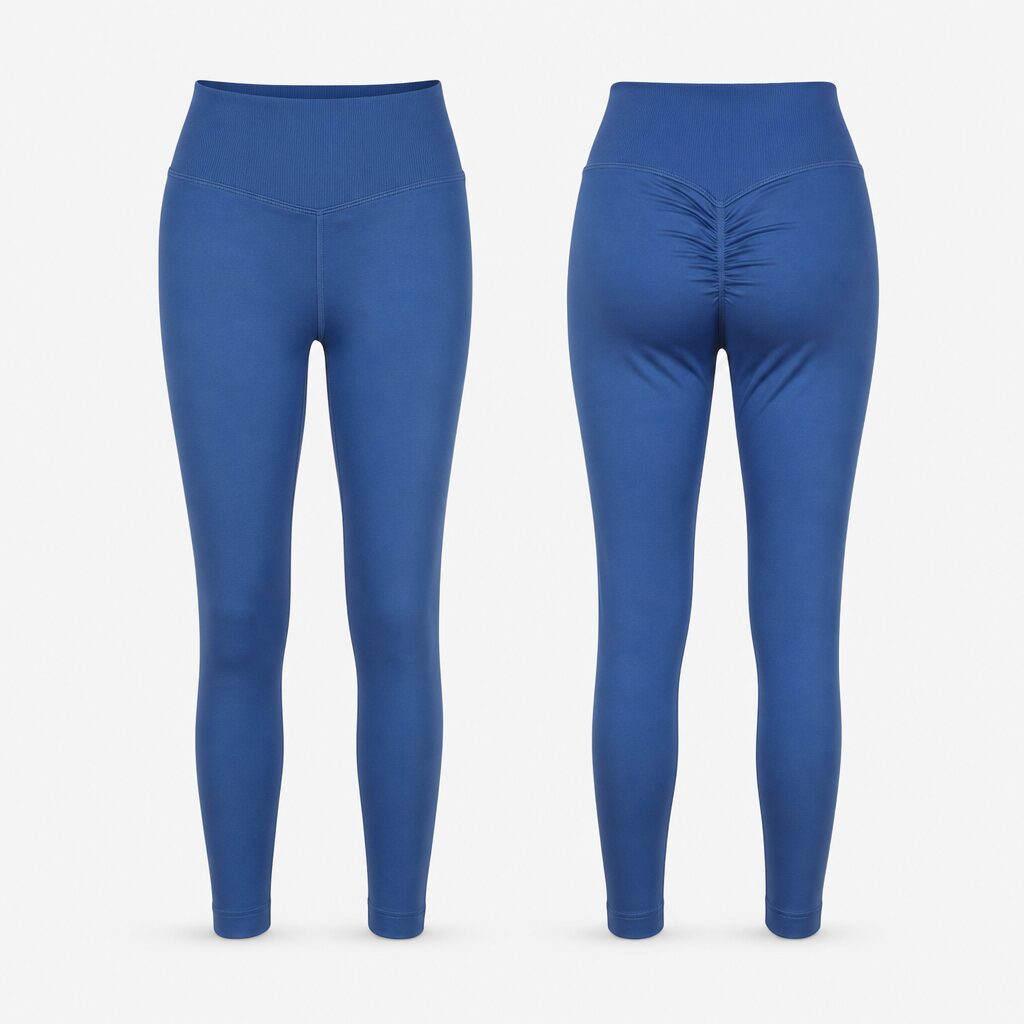 (M) Leggings de Cintura Alta - Azul