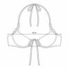 (34C) Top Bikini Pour Moi Halter com Aros Floral - Vermelho