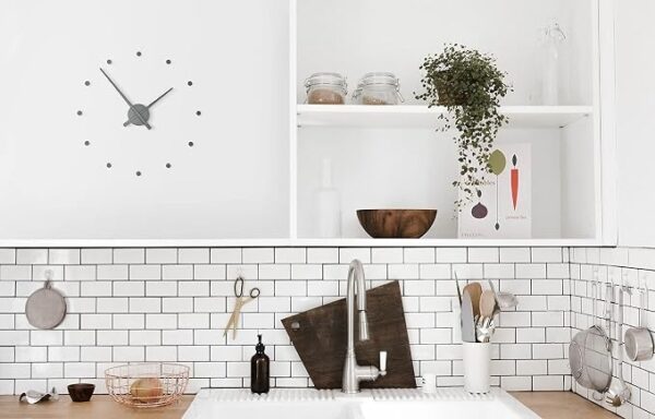 (80 cm) Relógio de Parede Nomon OJ Design Minimalista Silencioso - Preto