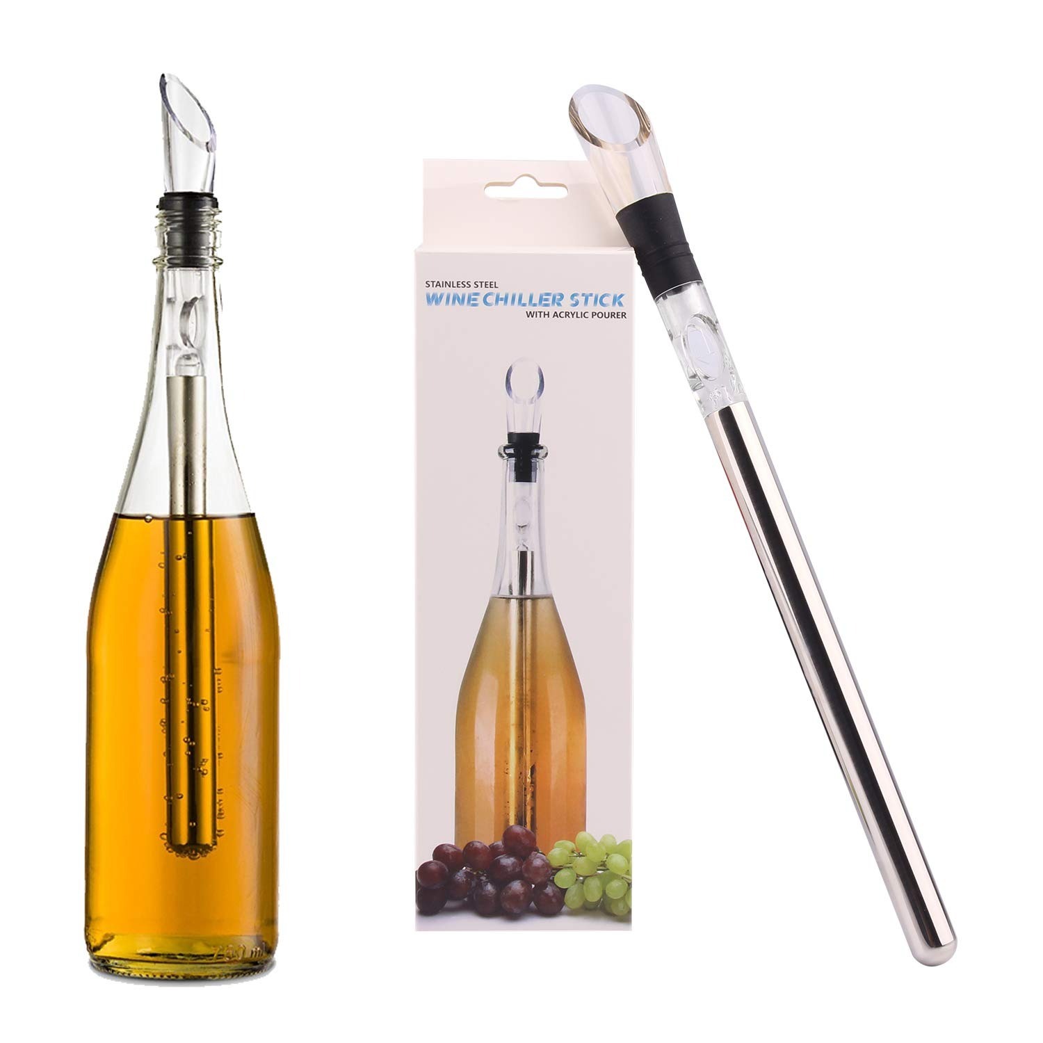 Refrigerador de Vinho Dernord 3 em 1 com Arejador e Vertedor em Aço Inox - Preto