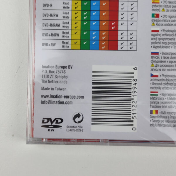 F126X4212_1785264076253_4 Pack 5 Discos Imation CD-RW e DVD-RW