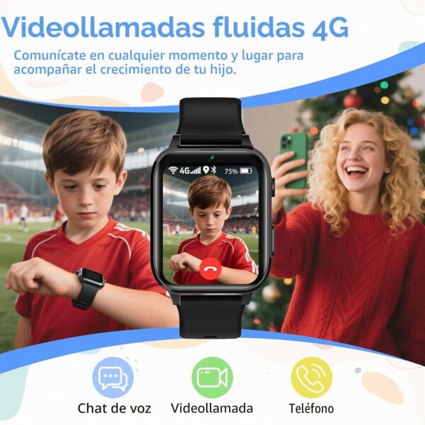 Smartwatch Infantil 4G GPS SOS Wifi Videochamada Impermeável clleylise