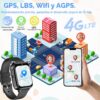 Smartwatch Infantil 4G GPS SOS Wifi Videochamada Impermeável clleylise