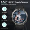 (1.52") Smartwatch Pulsefell S56 Chamadas Bluetooth IP68 Desporto - Preto