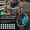 (1.52") Smartwatch Pulsefell S56 Chamadas Bluetooth IP68 Desporto - Preto