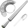 Medidor de Anéis Meowoo Kit Profissional com Vara e Escalas EU/UK/US - Metálico