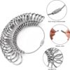 Medidor de Anéis Meowoo Kit Profissional com Vara e Escalas EU/UK/US - Metálico